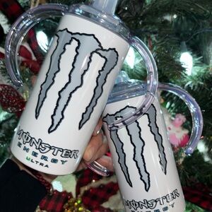Monster Energy White Sippy Cup